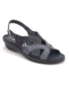 Softwalk damesandal. black